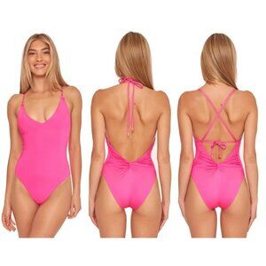 💕TRINA TURK💕 Monaco Convertible One Piece Swimsuit ~ Pitaya Pink 4 NWT